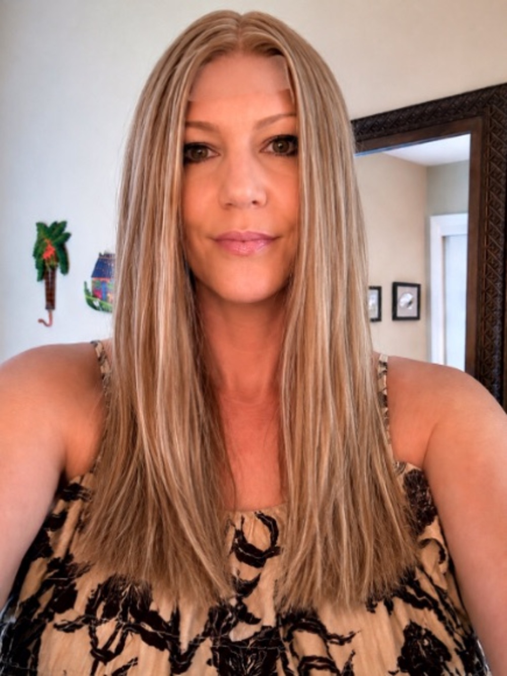 22” Brown blonde highlighted blend,silky soft HF fibers lace intact